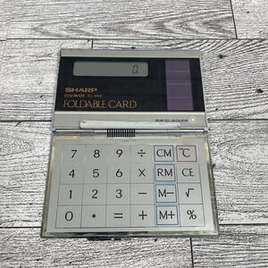 RARE!! 1985 ELSI MATE EL 866 FOLDABLE CARD SOLAR CELL CALCULATOR JAPAN-TESTED
